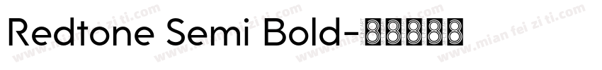 Redtone Semi Bold字体转换